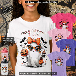 Camiseta Crianças Felizes Ghouls de Halloween
