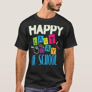 Camiseta Crianças Felizes No Último Dia De Meninos Da Escol