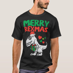 Camiseta Crianças Felizes Remas Papais noeis Tre Dino Toddl