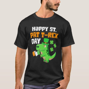 Camiseta Crianças Felizes Ruas no Dia do Trex Dinossauro S