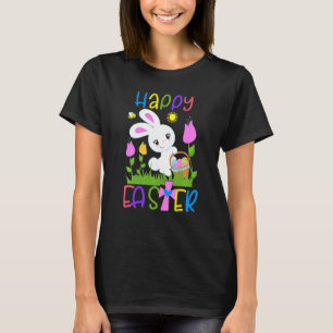 Camiseta Crianças Felz pascoa Coelhinho De Ovo Frota De Abe