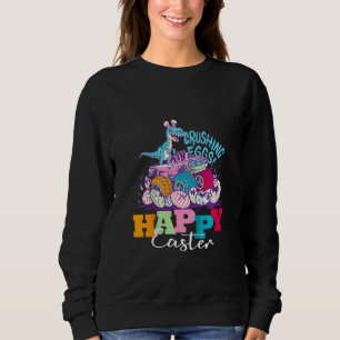 Camiseta Crianças Felz pascoa T Rex Monster Dinosau