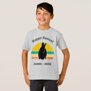 Camiseta Crianças Felz pascoa Vintage Sunset Name