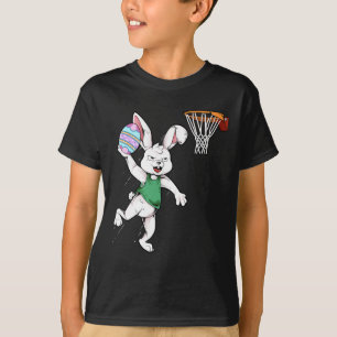 Camiseta Crianças felzs pascoa Bunny Dunk Bysketbyll Easte