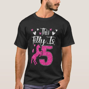 Camiseta Crianças, Festa de aniversário de 5 Bonita...