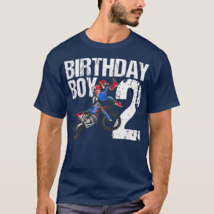 Camiseta Crianças Festa de aniversário MX segundo de bicicl