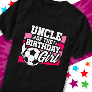Camiseta Crianças Festa de Futebol Tio da Garota de Anivers