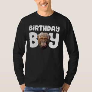Camiseta Crianças Festas de Crianças do Aniversário Chimpan