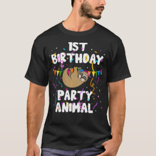 Camiseta Crianças Festas primeiros aniversarios Animais Eng