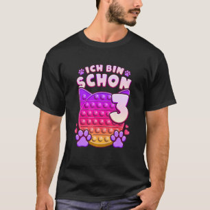 Camiseta Crianças Fidget Toy pop it cat para meninas aniver
