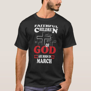 Camiseta Crianças fiéis de Deus Jesus Marcha Religiosa