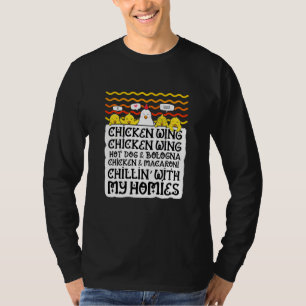 Camiseta Crianças Filhos Galinha Asa Galinha Asa Cachorro Q