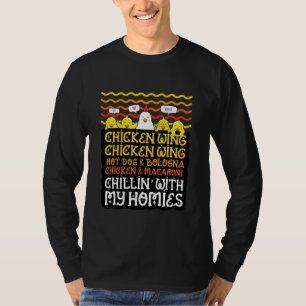 Camiseta Crianças Filhos Galinha Asa Galinha Asa Cachorro Q