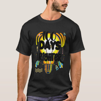 Camiseta Crianças Fofas 100 Dias Mais Brilhantes Feliz 100º