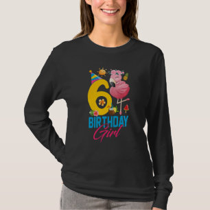 Camiseta Crianças Fofas Garota Flamingo 6 B