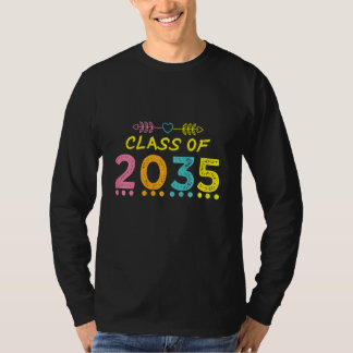 Camiseta Crianças Fofas Turma De 2035 Primeiro Dia Jardim D