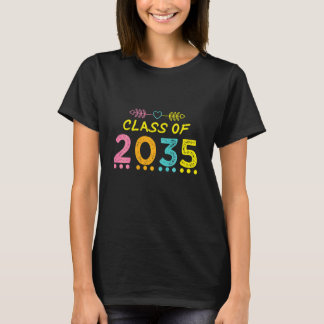 Camiseta Crianças Fofas Turma De 2035 Primeiro Dia Jardim D