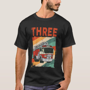 Camiseta Crianças: Fogo Bombeiro aniversário de 3 anos de 3