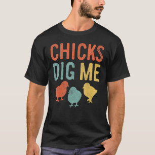 Camiseta Crianças Frangos de Páscoa Dig Me Retro Frangos Vi