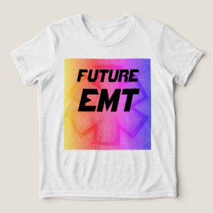 Camiseta Crianças Futura EMT - estrela rosa e púrpura da vi