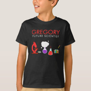 Camiseta Crianças Futuro Nome Personalizado do Cientista
