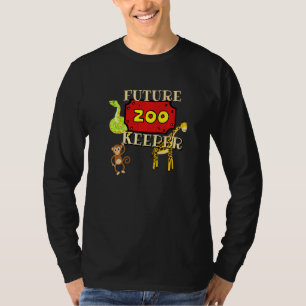 Camiseta Crianças Futuro Zoológico Detentor de Zoologia Bo