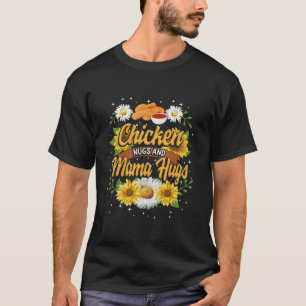 Camiseta Crianças Galinhas Nugs e Mamãe Abraça Garotas Boni