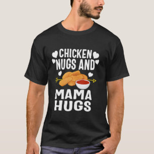 Camiseta Crianças Galinhas Nugs e Mamãe Abraça Garotas Boni