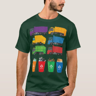 Camiseta Crianças Garbage Truck Day Trash Separ