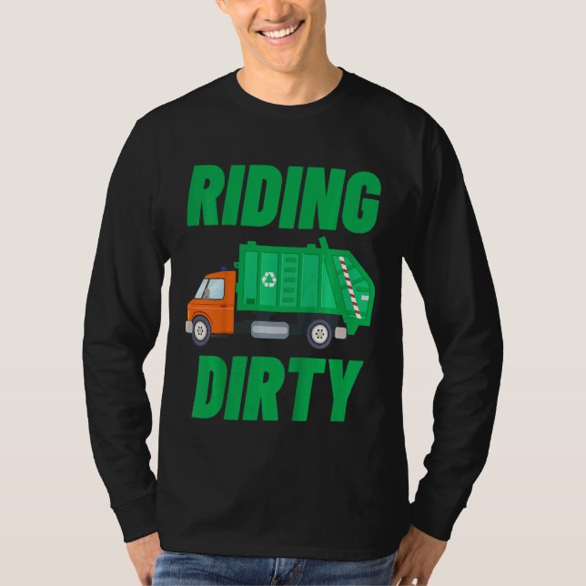 Camiseta Crianças Garbage Truck Garbage Day Toddler Dir (Frente)