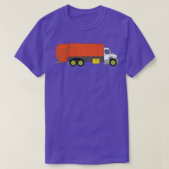 Camiseta Crianças Garbage Truck - Pequenos Rapazes Trash Tr (Frente do Design)