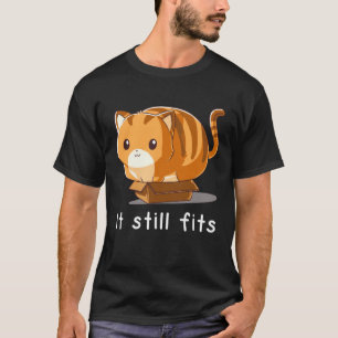 Camiseta Crianças Gato Em Caixa Pequena Ainda Cabe Menino P