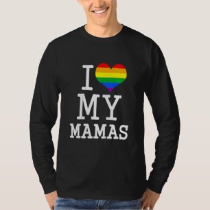 Camiseta Crianças Gay Mães Roupas De Bebê Eu Amo Minhas Mam