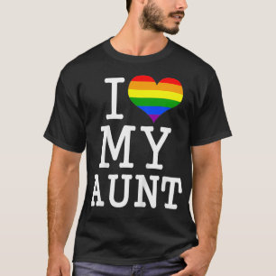 Camiseta Crianças Gay Tia Bebê Roupas Eu Amo Minha Tia LGBT