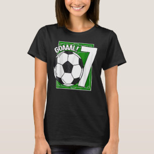 Camiseta Crianças Goaaal 7 Aniversário 7 Anos