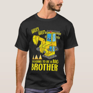 Camiseta Crianças Grande Escavador Irmão Eu vou ser um gran