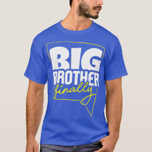Camiseta Crianças Grande Irmão Finalmente Eu Irmão Mais Vel