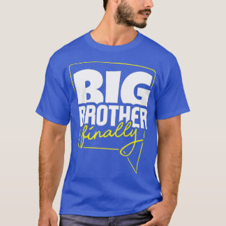 Camiseta Crianças Grande Irmão Finalmente Eu Irmão Mais Vel