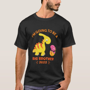 Camiseta Crianças Grande Irmão Irmãozinha Toddler Dinossaur