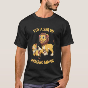 Camiseta Crianças Grande Irmão Lion Filho e Ideia de Gravid