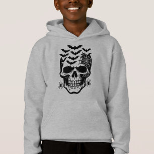 Camiseta Crianças Halloween Skull Hoodie
