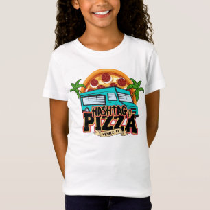 Camiseta Crianças Hashtag Pizza Tshirt