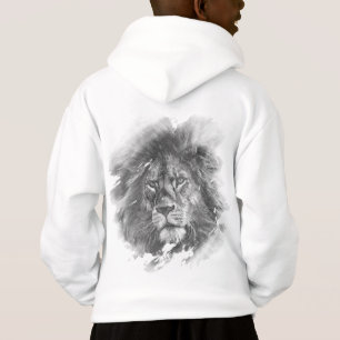Camiseta Crianças Homens Hoodie Impressão Do Lion Animal