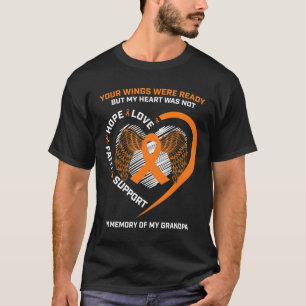 Camiseta Crianças Homens Memória Do Meu Avô Leucemia Conhec