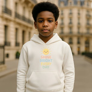 Camiseta Crianças Hoodie Motivacional - Brilho Brilhante