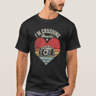 Camiseta Crianças I Crush Hearts Monster Truck Valentineu20
