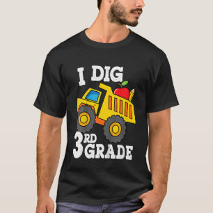 Camiseta Crianças I Dig 3º Grau 3 Construção De Caminhão Ba