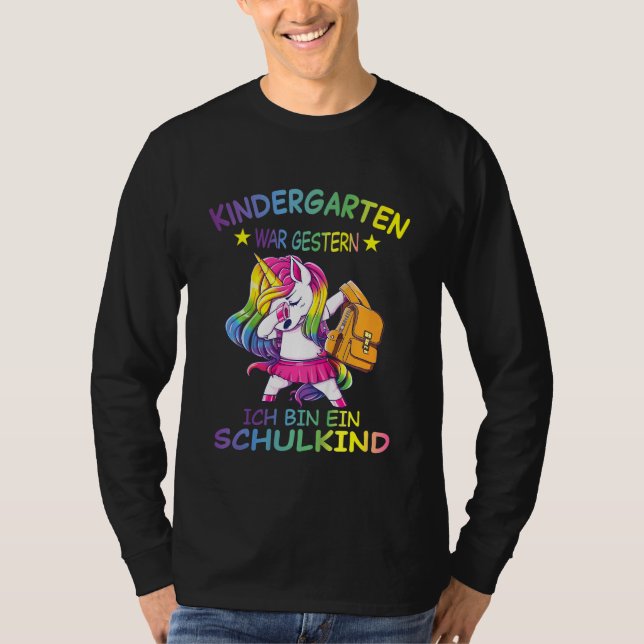 Camiseta Crianças Ich Caixa Ein Schulkind Schulung Mädchen  (Frente)