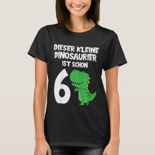 Camiseta Crianças Ich Caixa Schon 6 Birthday Dinossaur 6 An
