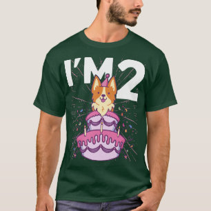 Camiseta Crianças Im 2 Bday Dog Party Crianças segundo aniv